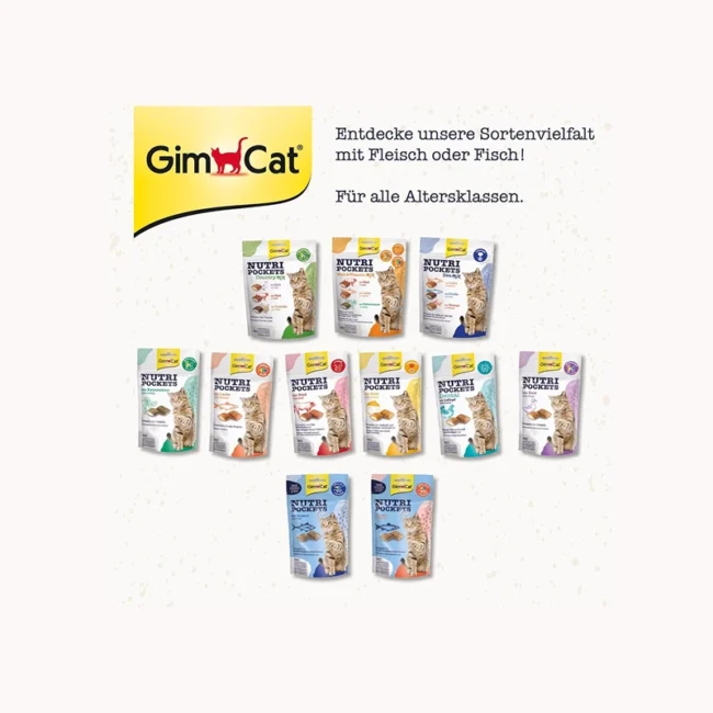 GimCat Nutri Pockets Kedi Ödülü Biftek Malt 60 Gram