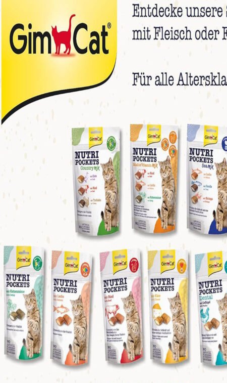 GimCat Nutri Pockets Kedi Ödülü Biftek Malt 60Gr