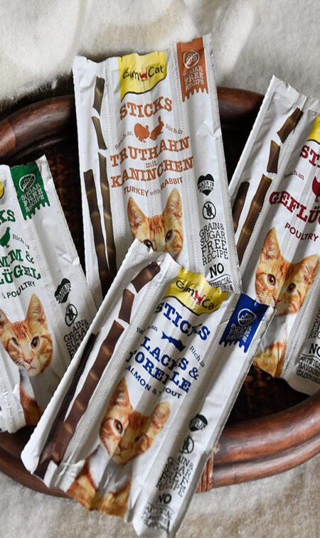 Gimcat Sticks Balıklı Kedi Çubuk Ödülü 4Lü Parça